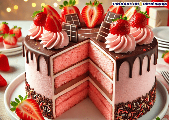 bolo de aniversário de morango com chocolate, bolo aniversario morango, bolo de aniversario morango, bolo de aniversario morango e chocolate, bolo de aniversário com morango e chocolate, bolo de aniversário com morangos